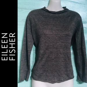 Eileen Fisher Cowl Top 3/4 Sleeve Medium